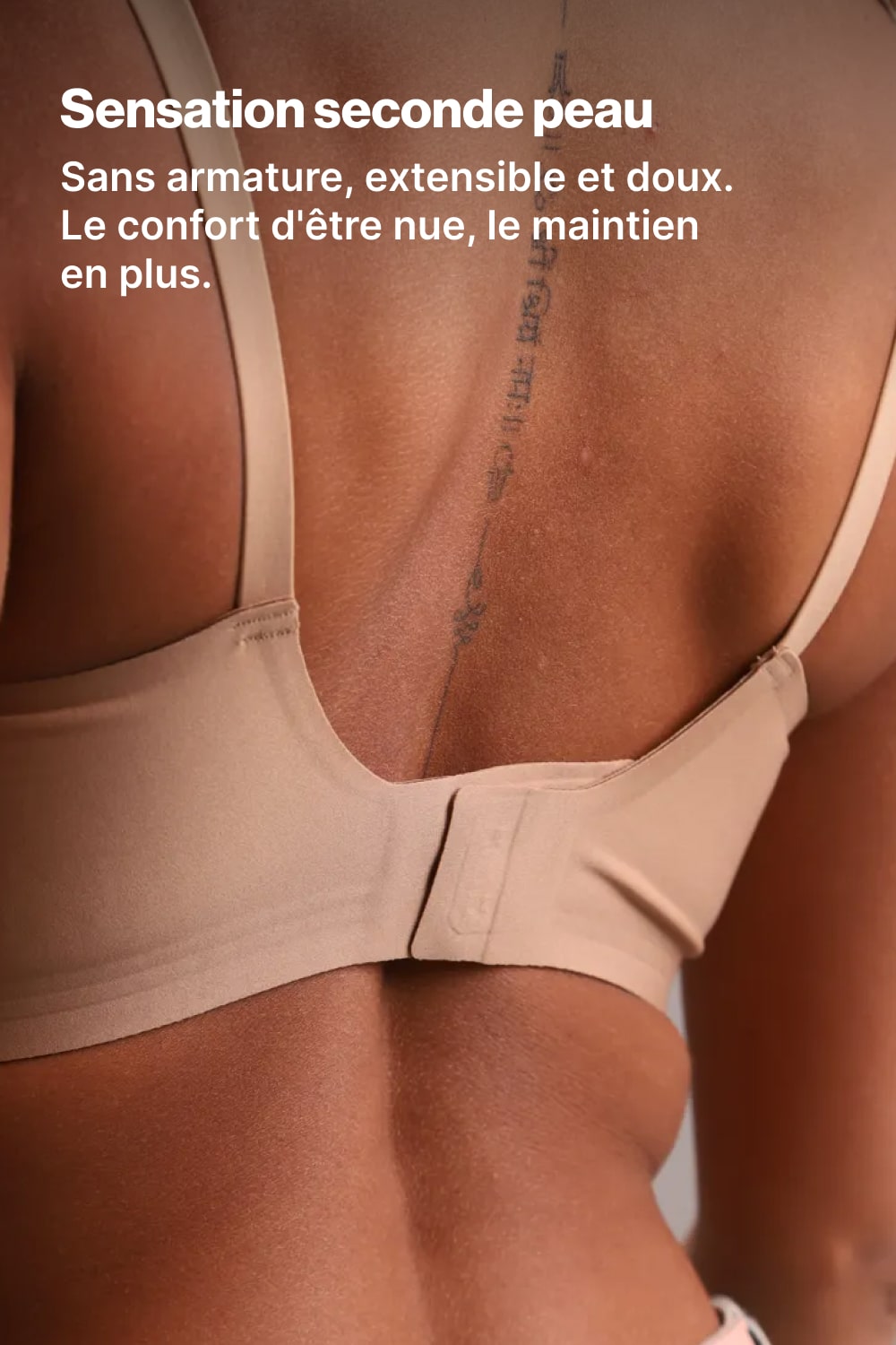 Soutien-gorge push-up invisible effet no bra Beige
