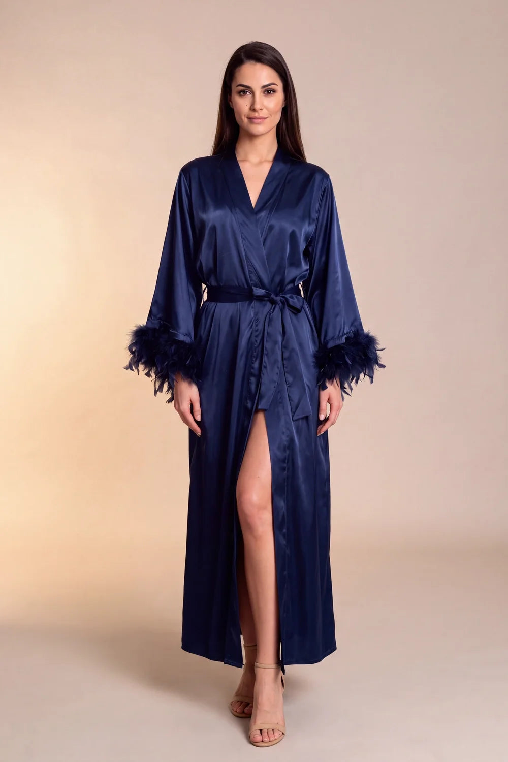 Kimono long en satin Celiana